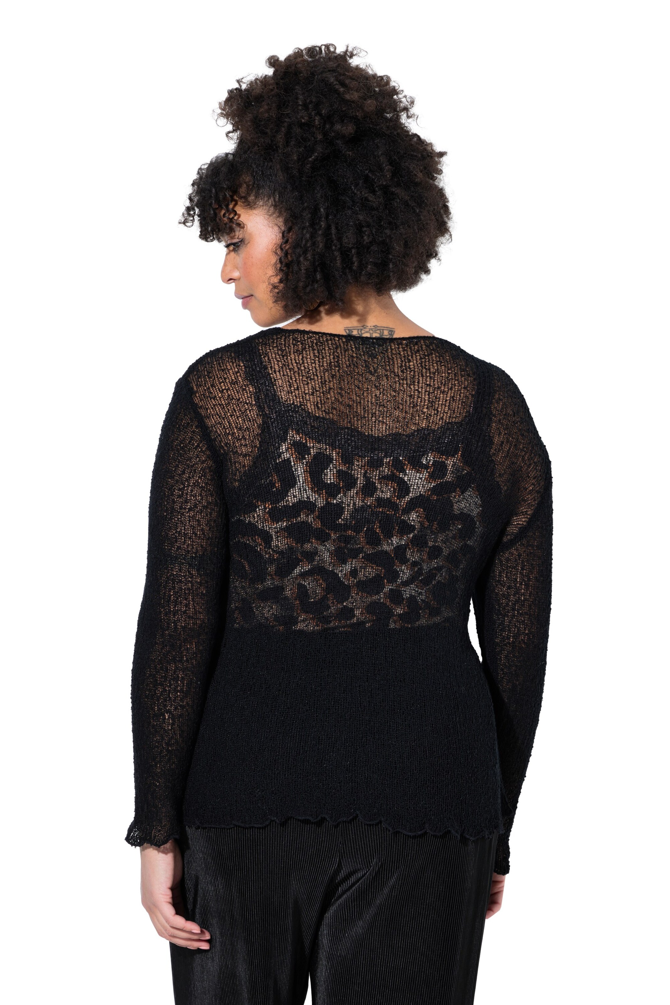 MIAMODA Gebreid vest in Zwart