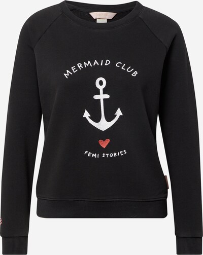 Femi Stories Sweat-shirt 'BARET' en rouge / noir / blanc, Vue avec produit