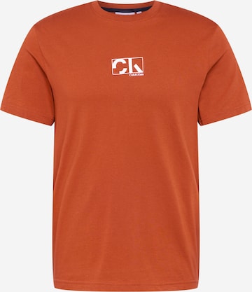 Calvin Klein T-Shirt in Braun: predná strana