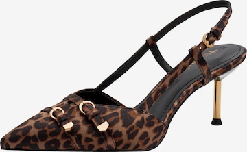 TamarisCipele s potpeticom i otvorenom petom - smeđa boja: prednji dio