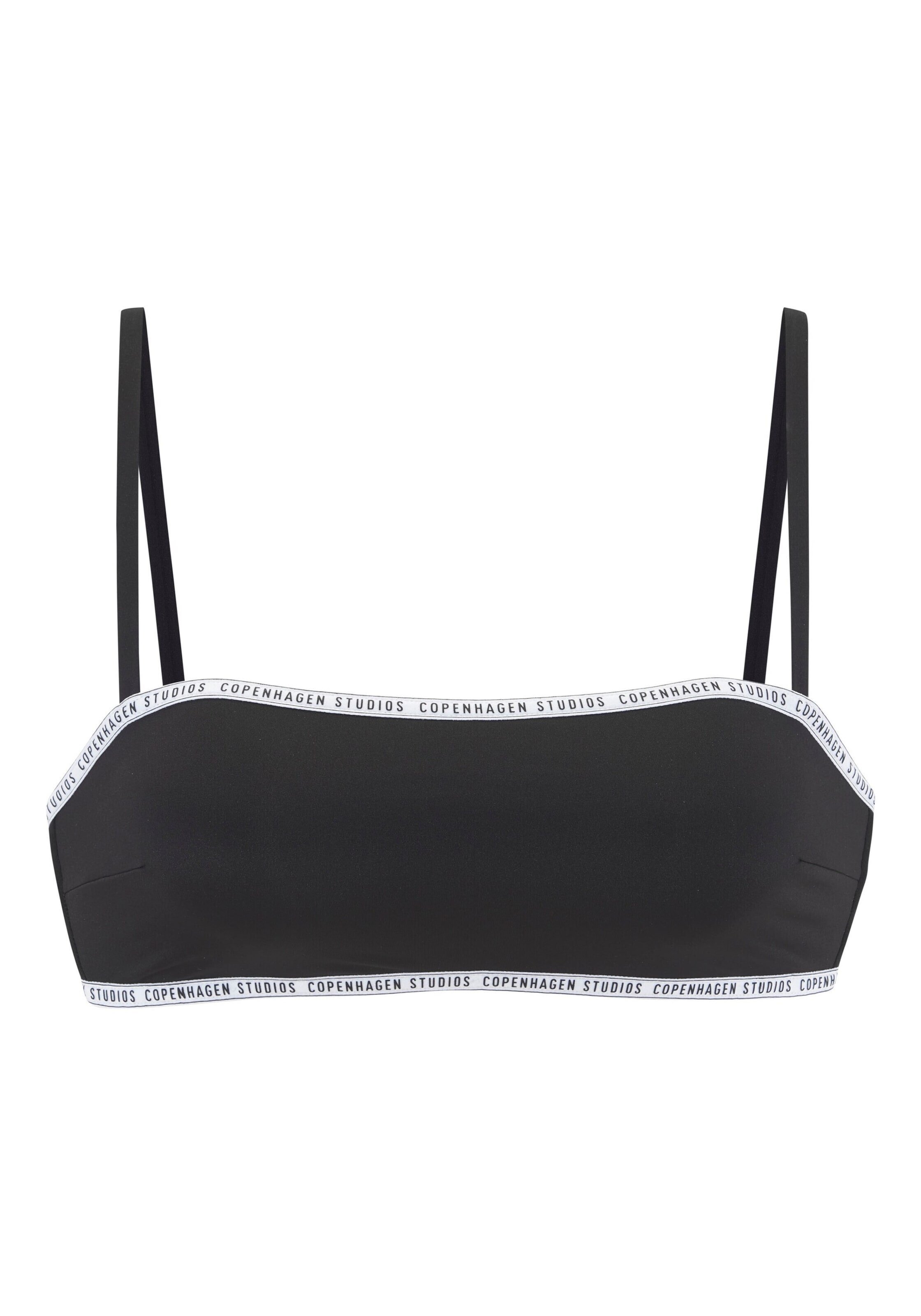 Bandeau Sutien costum de baie de la Copenhagen Studios pe negru: față