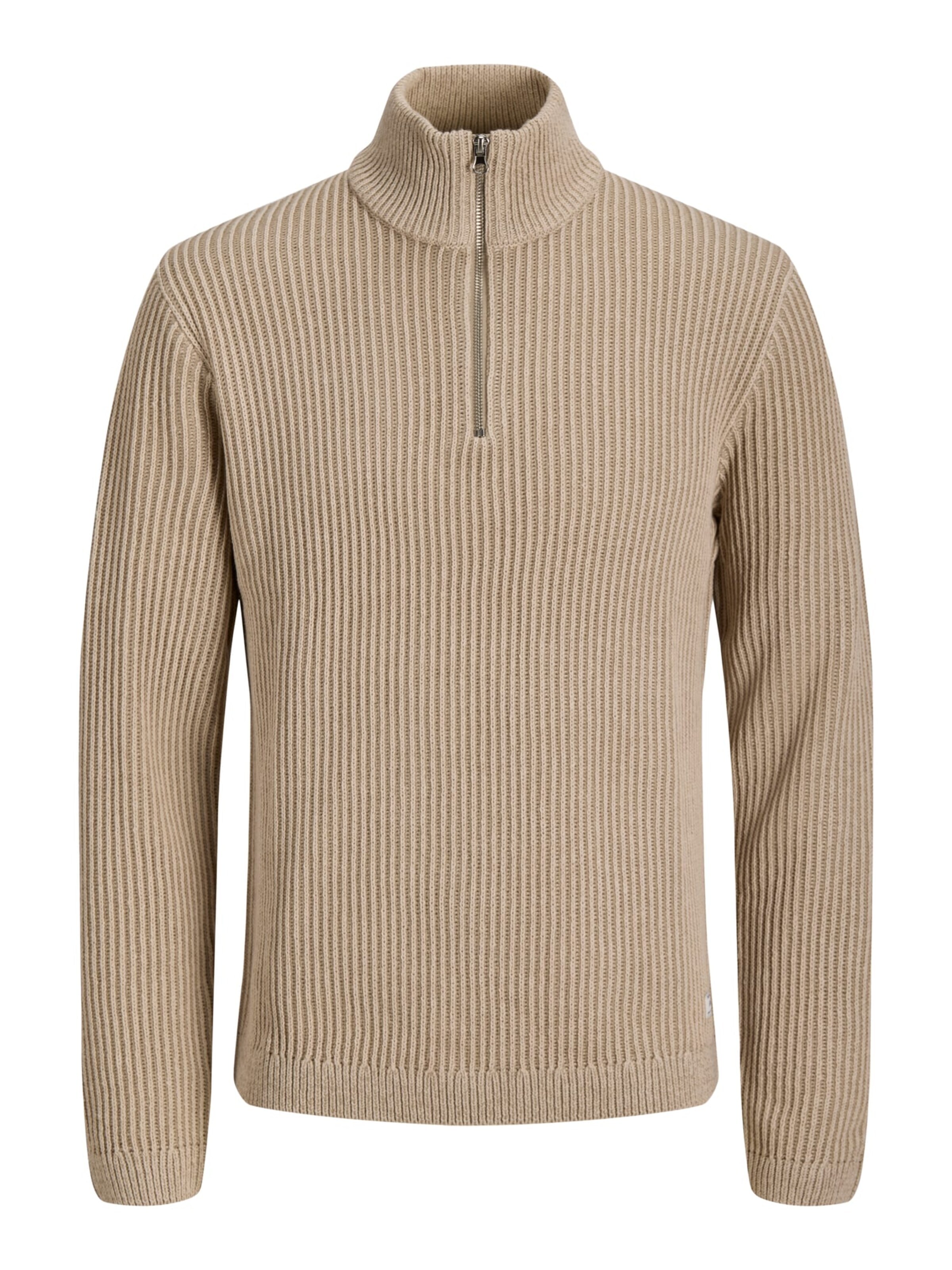 JACK & JONES Trui 'Dover' in XXL in de kleur Sand, Productweergave
