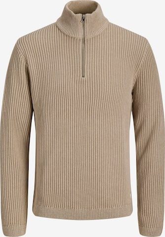 JACK & JONES Свитер 'JJEDover' в Бежевый: спереди