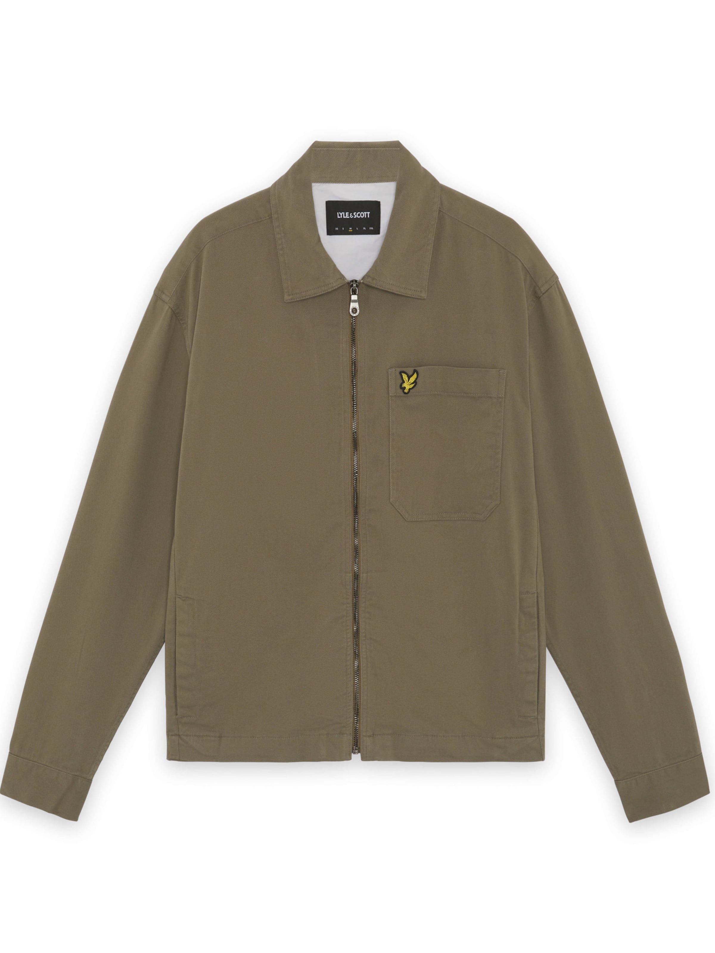 Lyle & Scott Tussenjas in Groen: voorkant