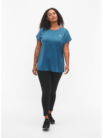 Active by Zizzi Sportshirt 'Abasic' in Blau