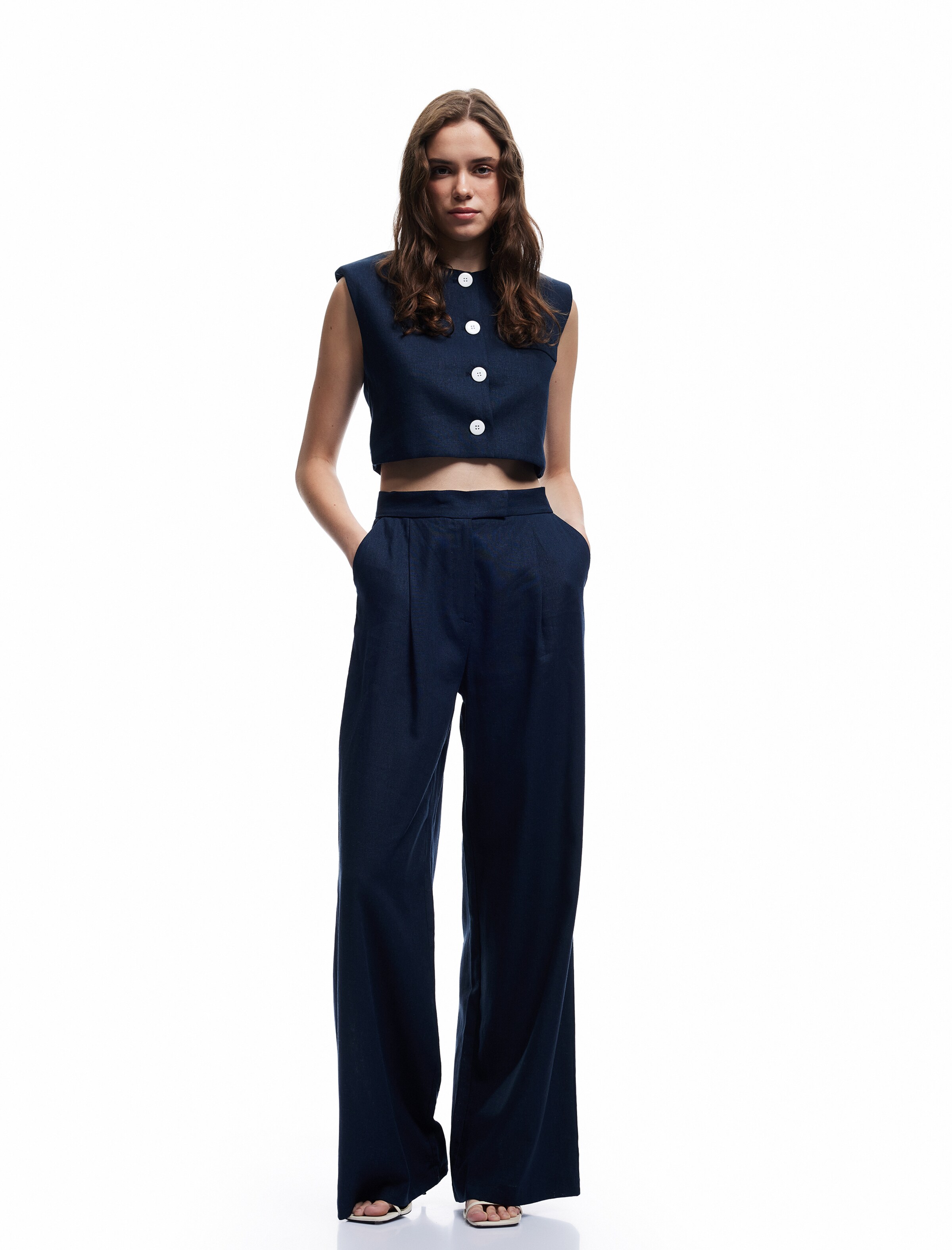 Koton Flared Broek in Blauw