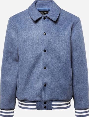 BURTON MENSWEAR LONDON Between-Season Jacket 'Varsity' in Blue: front