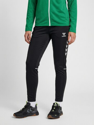 Hummel Regular Workout Pants in Black: front