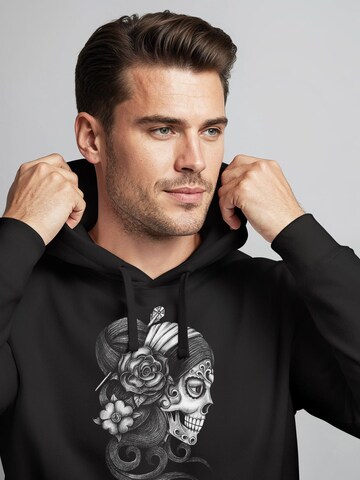 Neverless Sweatshirt 'la Catrina Skull' in Black