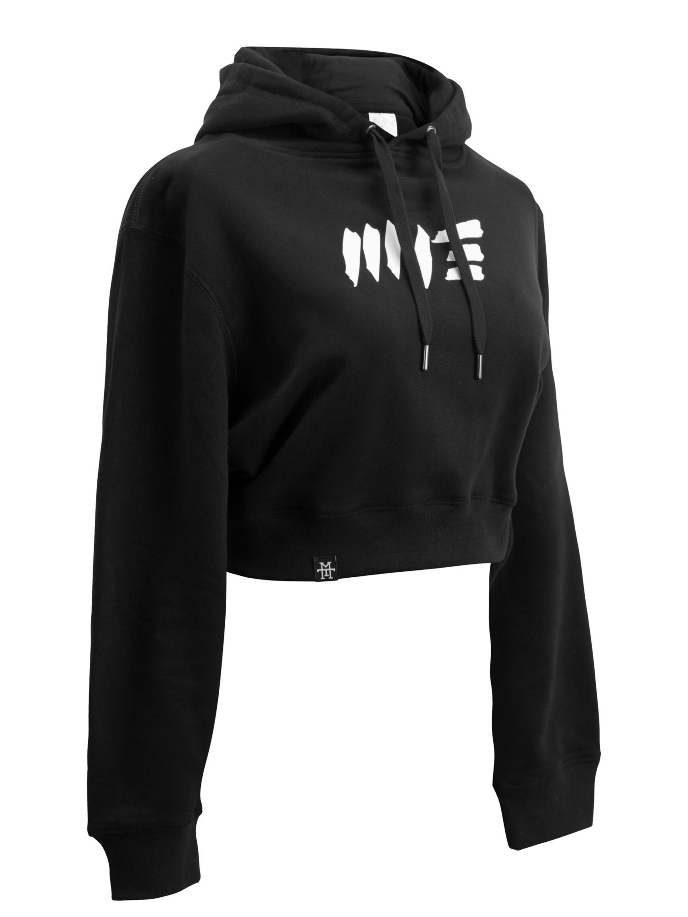 Manufaktur13 Sweatshirt 'Crop Hoodie' in Black