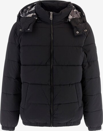 GUESS Winter Jacket in Black: front