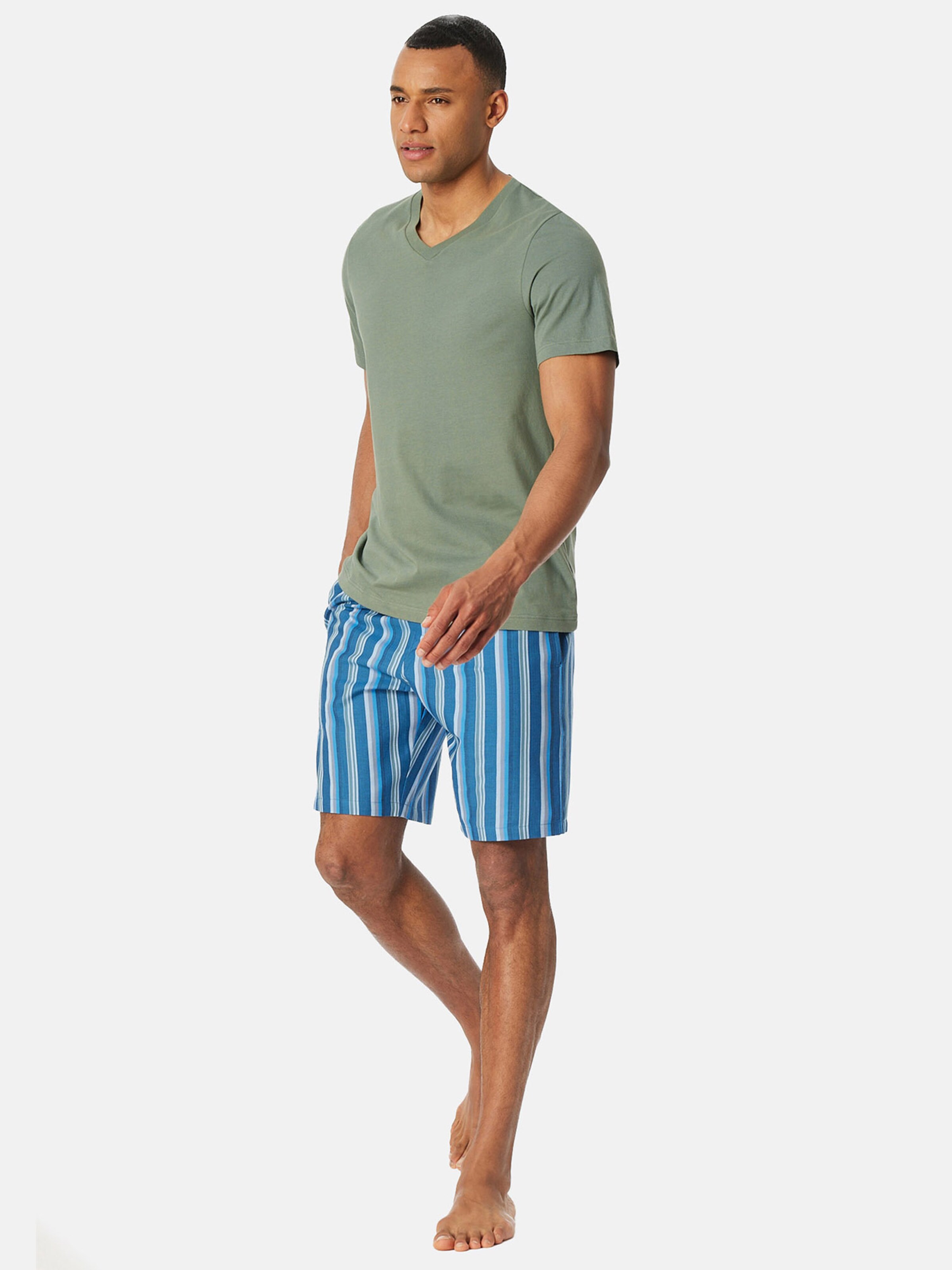 T-Shirt ' T-Shirt - Mix + Relax ' SCHIESSER en vert