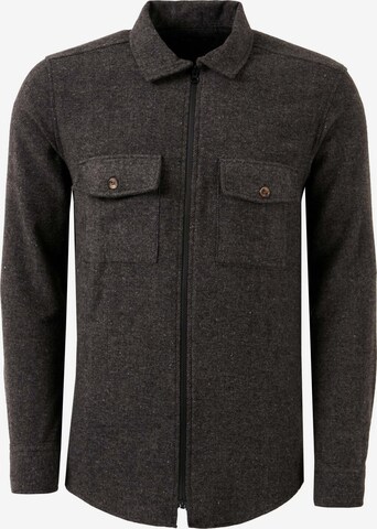 Buratti Slim fit Button Up Shirt in Grey: front