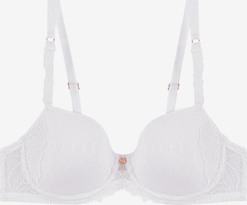TRIUMPH Minimizer Bügel-BH ' Azalea Florale ' in Weiß: Vorderseite