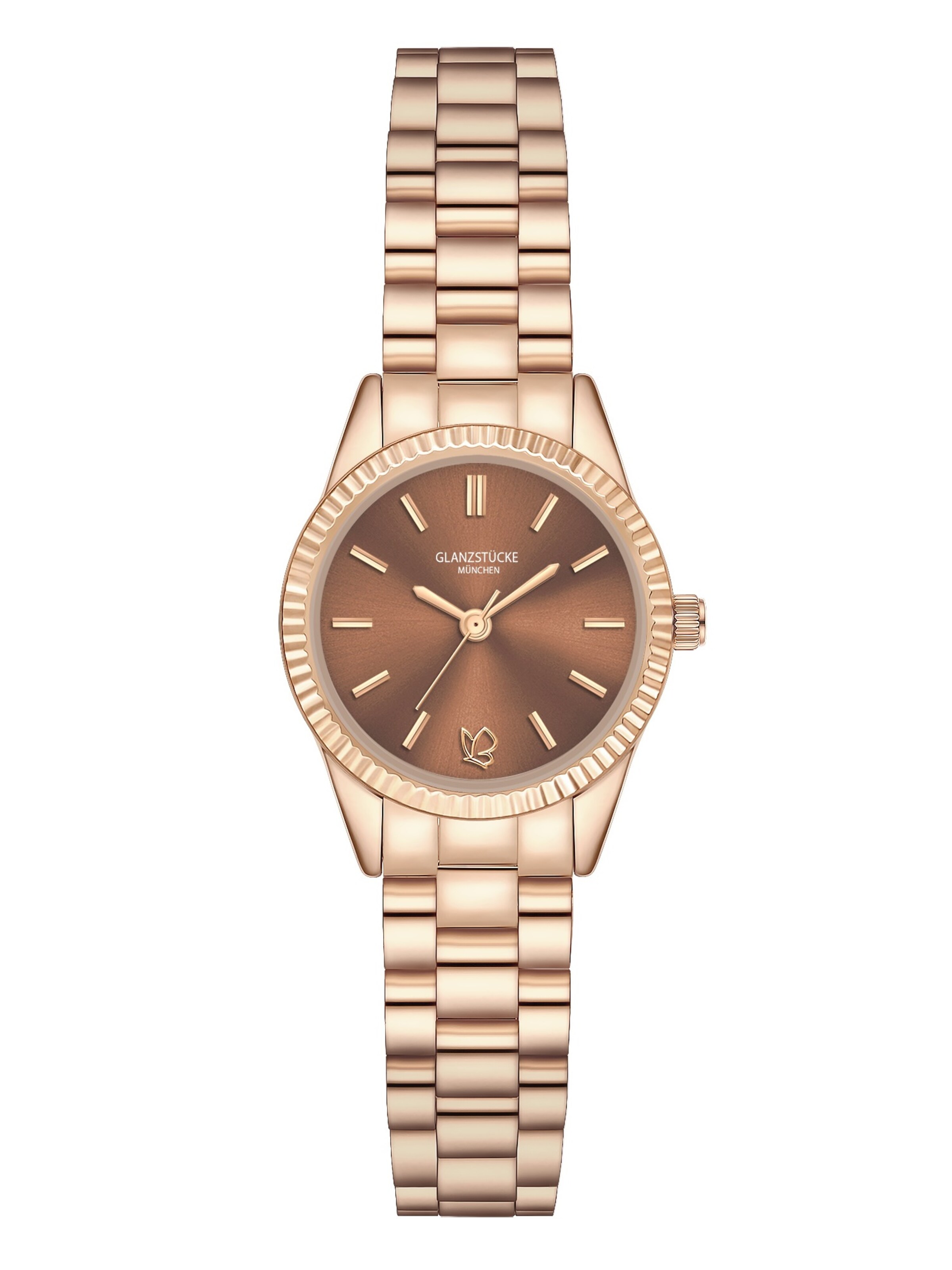 Glanzstücke München Analoguhr in Gold: Vorderseite