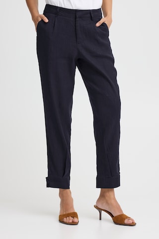 Effilé Pantalon à pince 'LUCA' Pulz en bleu : devant