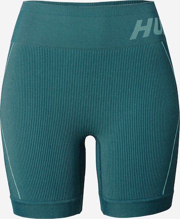 Hummel - Skinny Calças de desporto 'Christel' em verde: frente