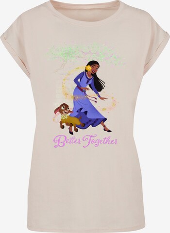 T-shirt 'Wish - Better Together' ABSOLUTE CULT en beige : devant