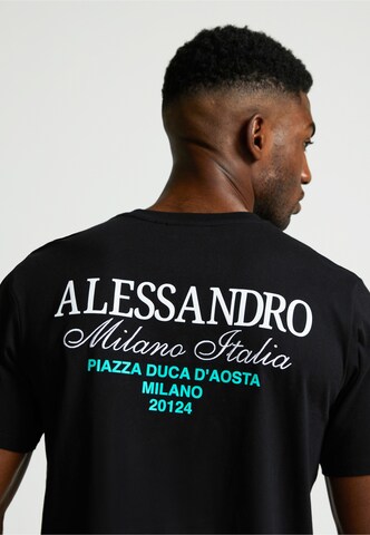 Alessandro Zavetti Shirt 'Montanelli' in Zwart