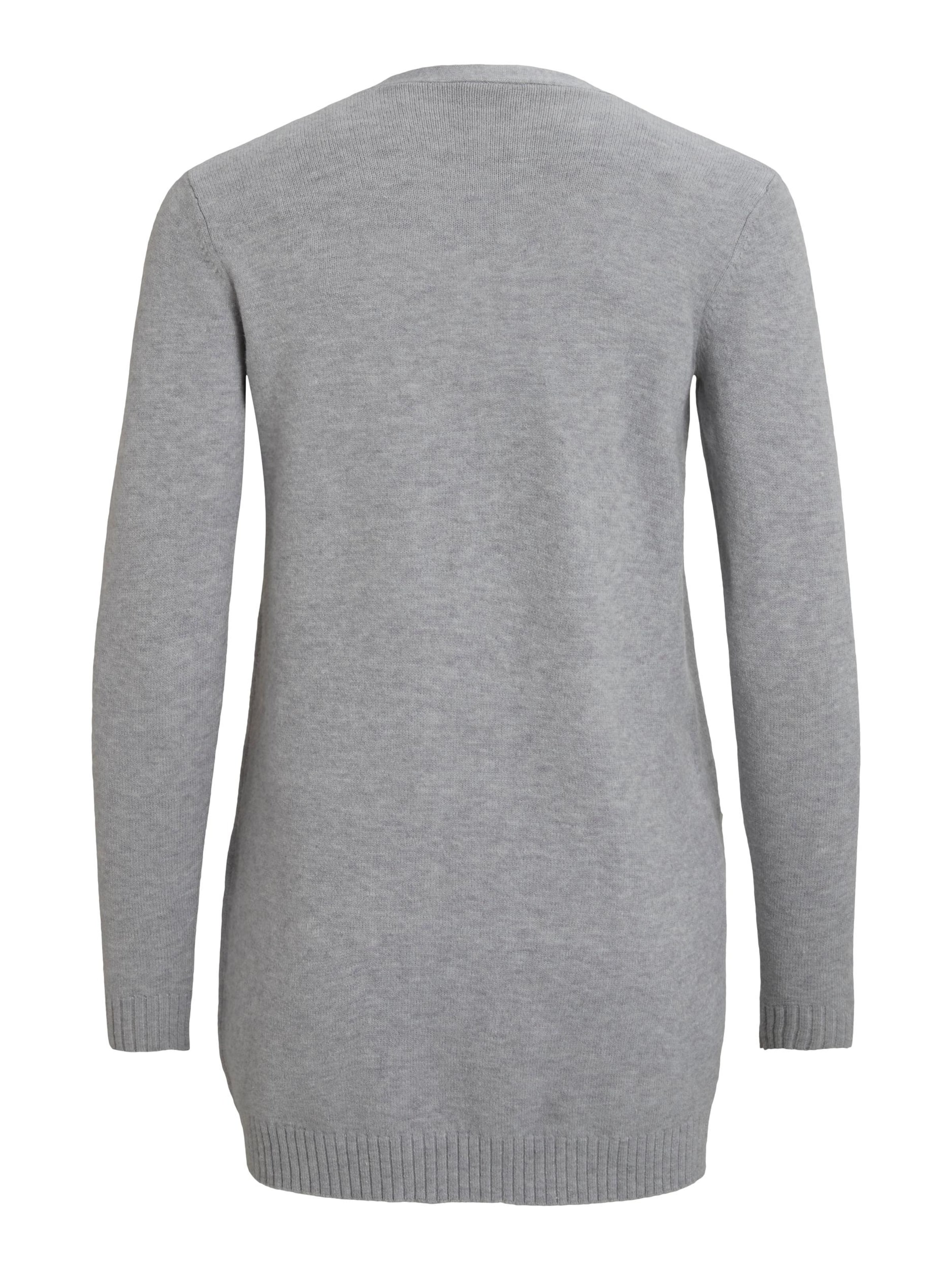 VILA Gebreid vest 'VIRil' in Grijs