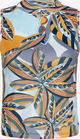 Haut 'Crop top halter Palm' Chic by Lirette en bleu : devant