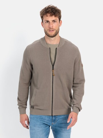 CAMEL ACTIVE Gebreid vest in Grijs: voorkant