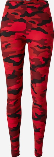 Urban Classics Leggings en rouge / rouge carmin / melon / noir, Vue avec produit