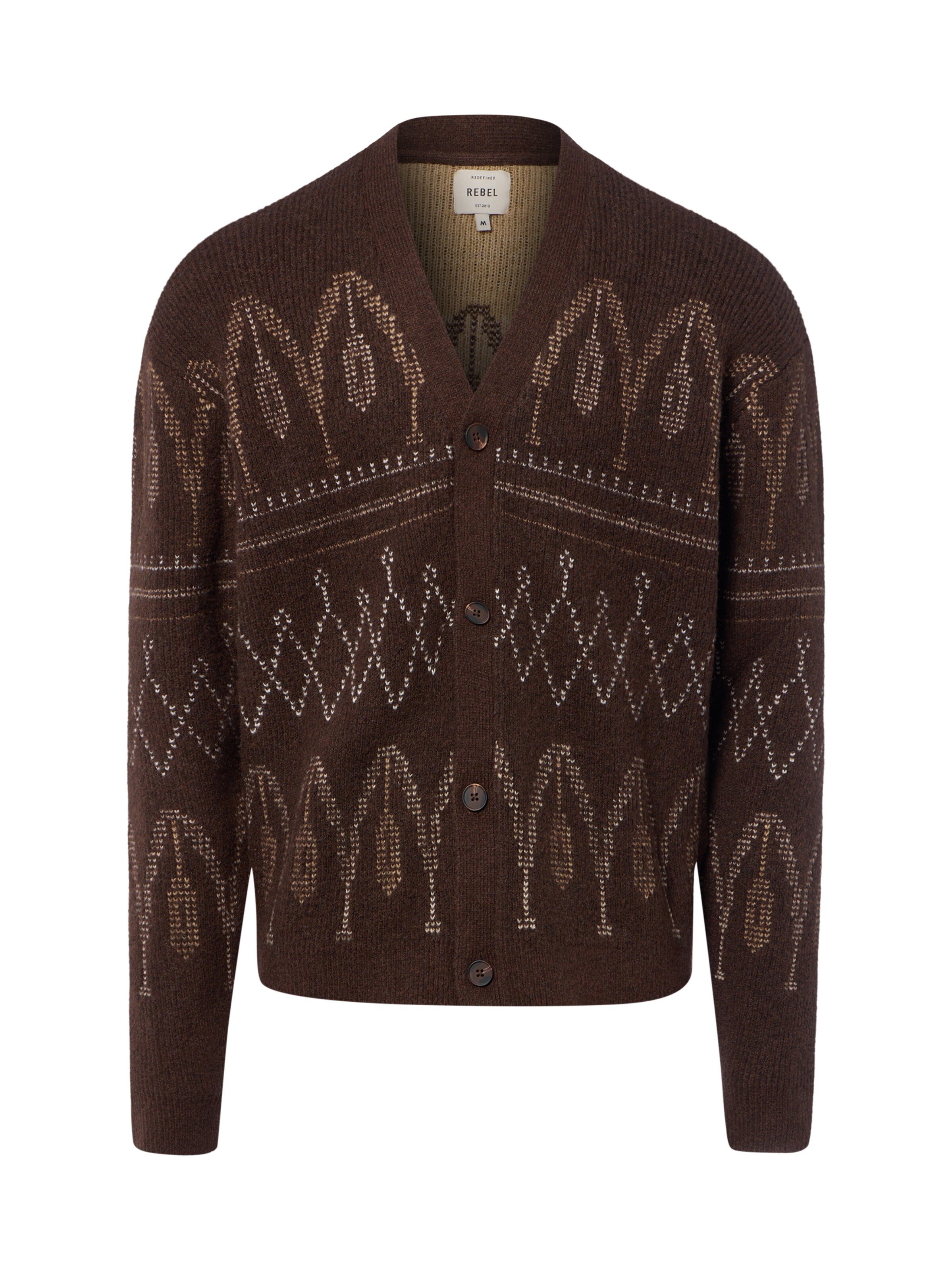 Vestes en maille ' Wade ' Redefined Rebel en marron : devant