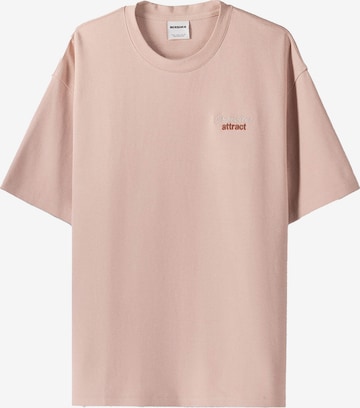 Bershka Тениска в розово: отпред