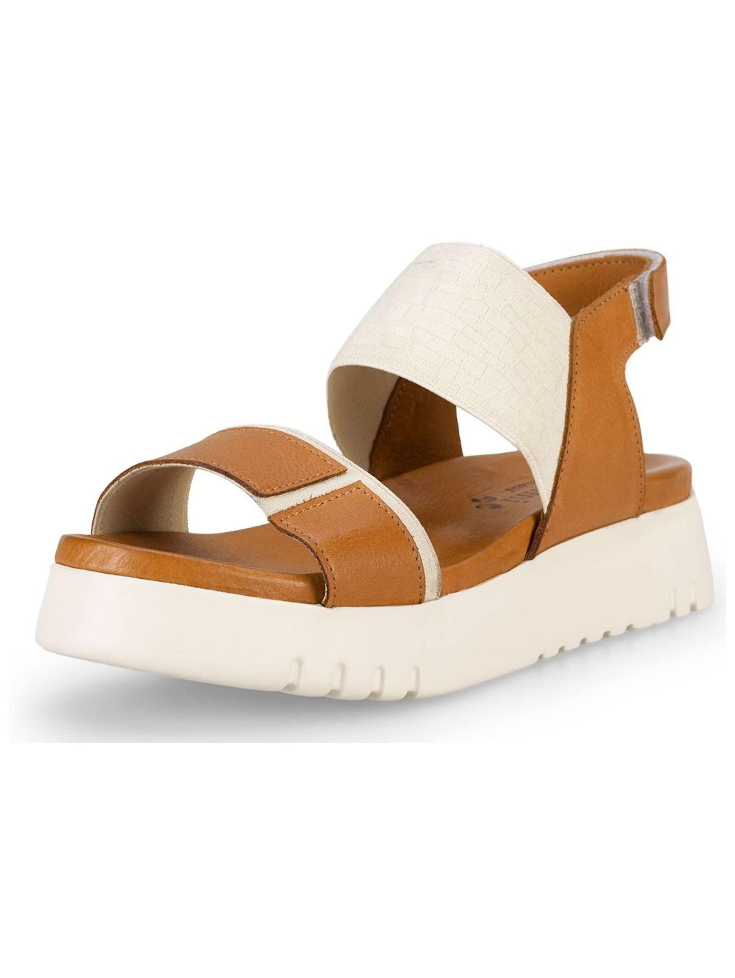Felmini Wide Fit Sandals in Brown: front