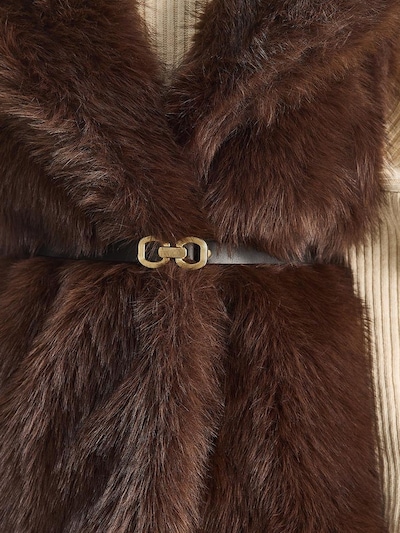 Bianco Lucci Gilet en brun foncé, Vue avec produit