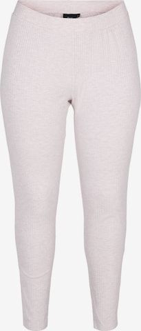 Zizzi Skinny Pajama Pants 'Mavlis' in Beige: front