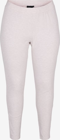 Zizzi - Skinny Pantalón de pijama 'Mavlis' en beige: frente