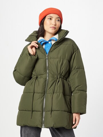 Monki Winter Jacket in Green: front