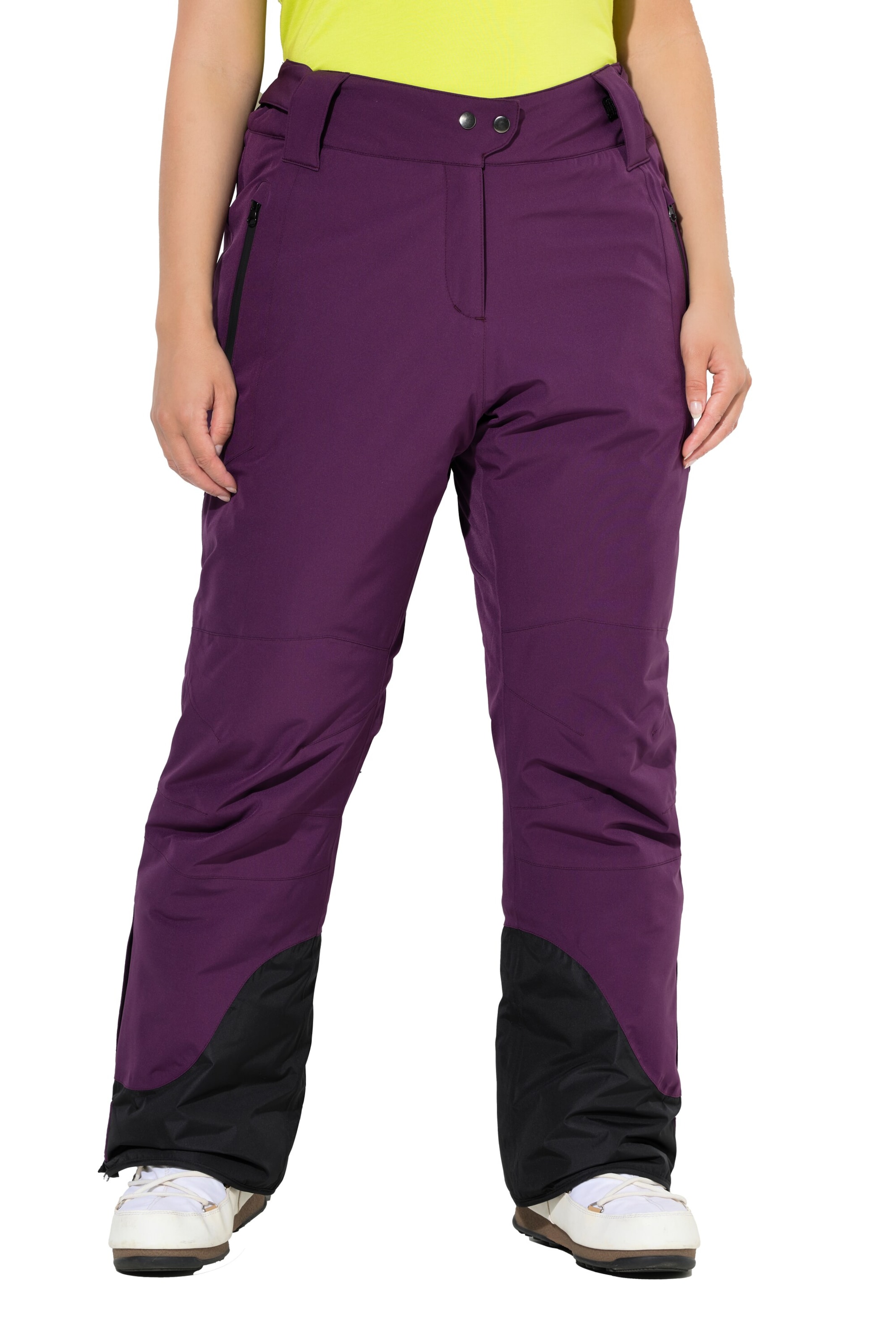 Ulla Popken Regular Weatherproof pants in Purple: front