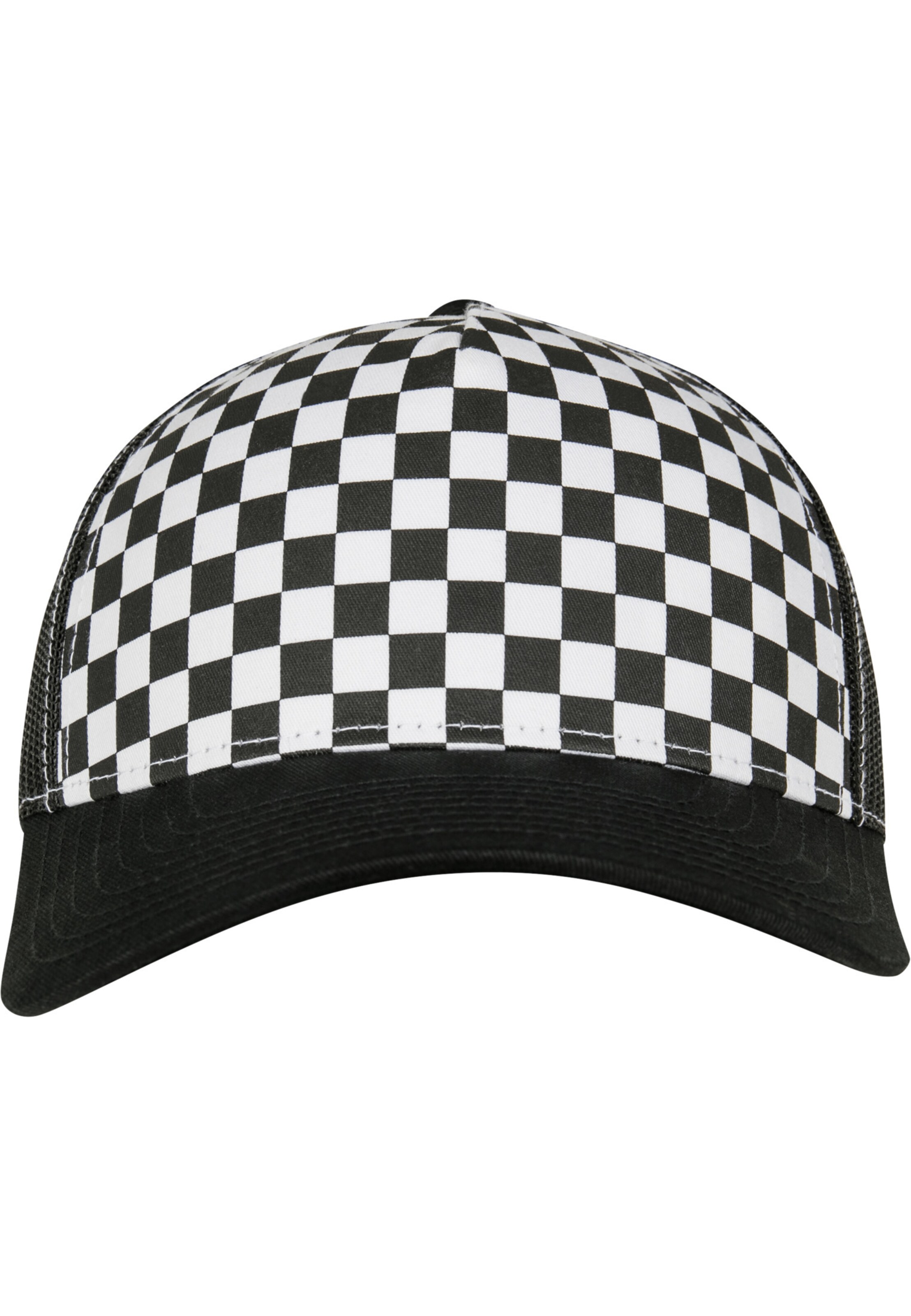 Cappello da baseball 'Checkerboard Retro Trucker' di Flexfit in nero