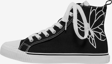 ONLY High-Top Sneakers in Black: front