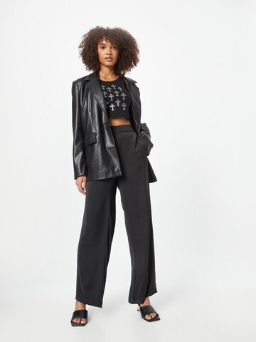 MSCH COPENHAGEN Wide leg Broek 'Baria' in Zwart