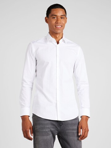 HUGO Slim Fit Риза 'Koey' в бяло: отпред