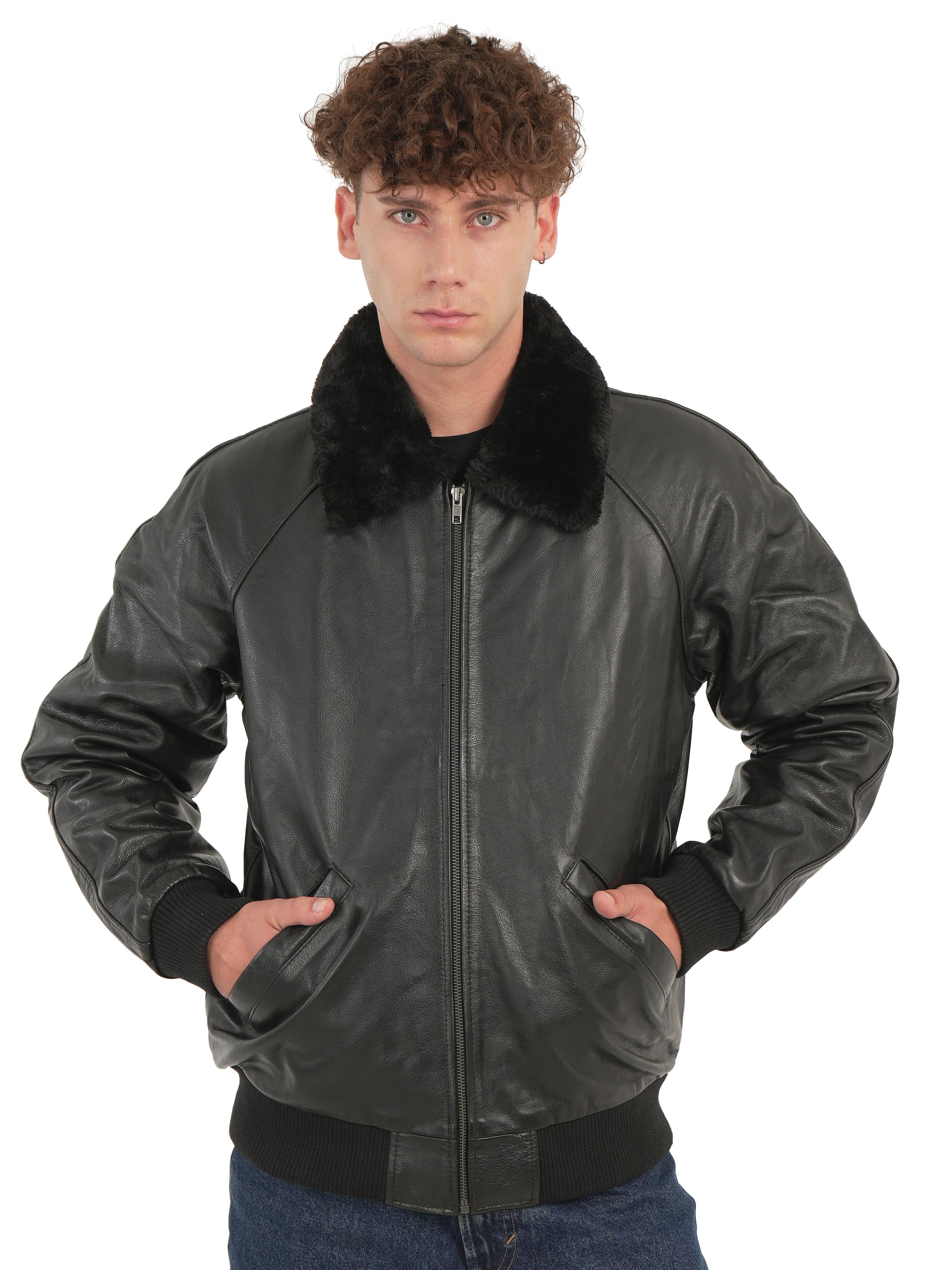 Chic and Clicks Übergangsjacke 'Pilot Bomber'‌‌‌‌‌‌‌‌‌‌ in Schwarz
