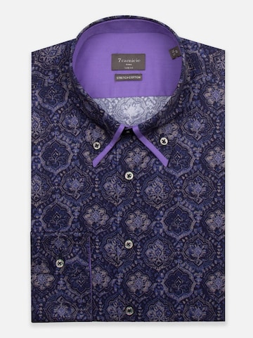 Coupe slim Chemise business 'Sport Poplin Stretch Man Shirt Blue Purple' 7Camicie en bleu