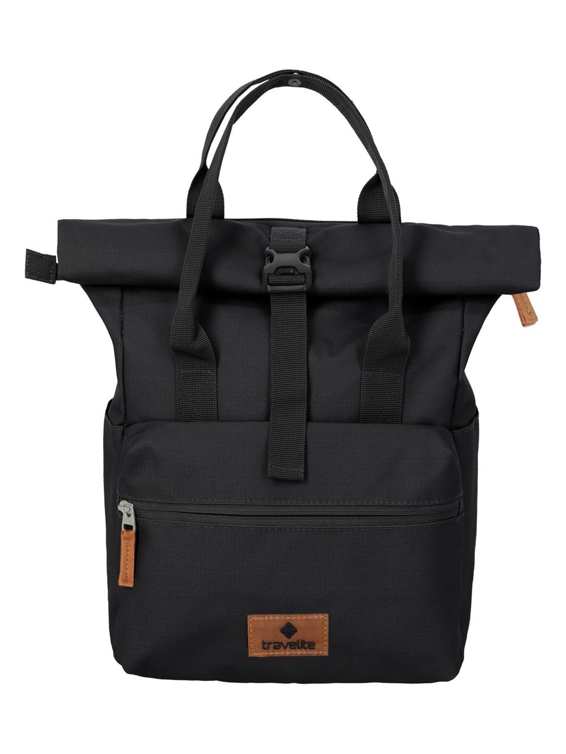 TRAVELITE - Mochila en negro: frente