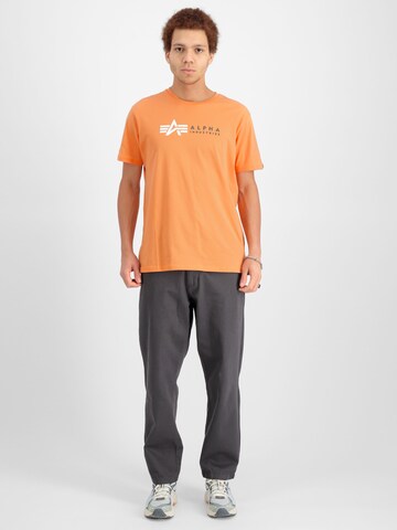 ALPHA INDUSTRIES Shirt 'Alpha Label PP' in Orange