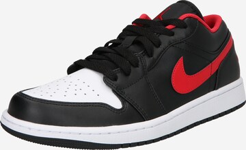 Jordan Низкие кроссовки 'Air Jordan 1' в Черный: спереди