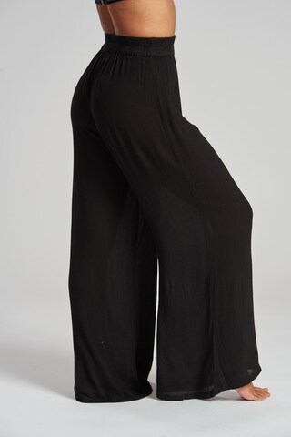 South Beach Wide Leg Hose in Schwarz