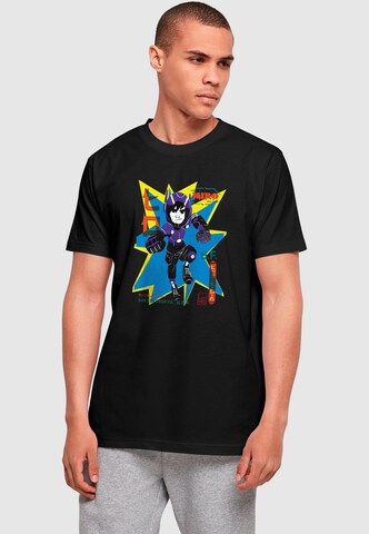 Maglietta 'Big Hero 6 - Hiro Manga' di ABSOLUTE CULT in nero: frontale