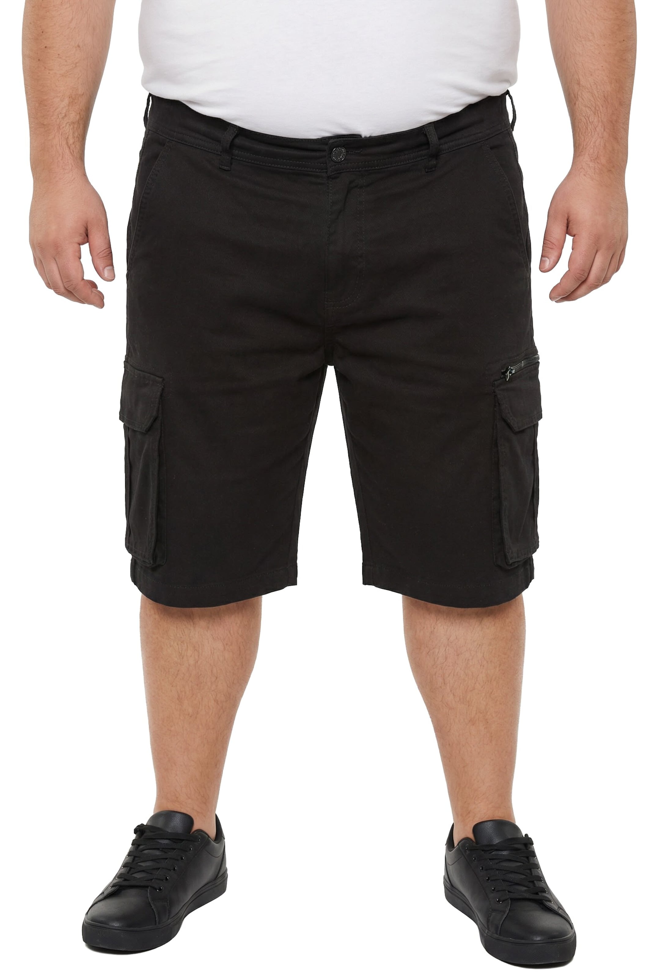 Men Plus Regular Broek in Zwart: voorkant