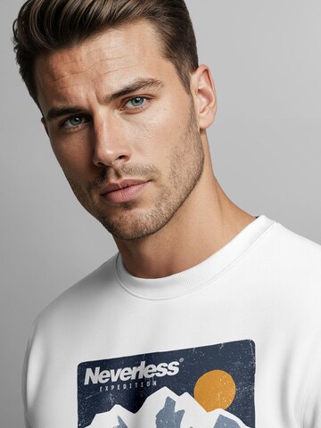 Neverless Sweatshirt 'Neverless Expedition' in Weiß: Vorderseite