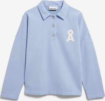ARMEDANGELS Sweater 'POLO SWEAT' in Blue: front