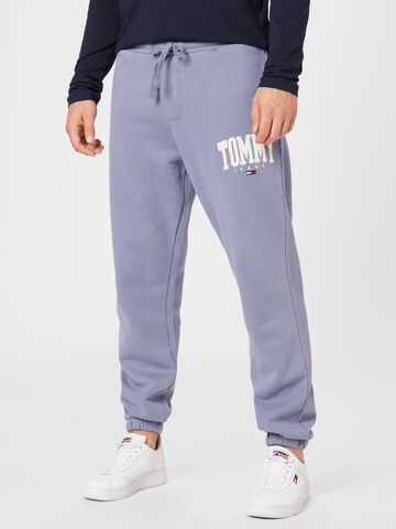 Tommy Jeans Tapered Trousers in Blue: front